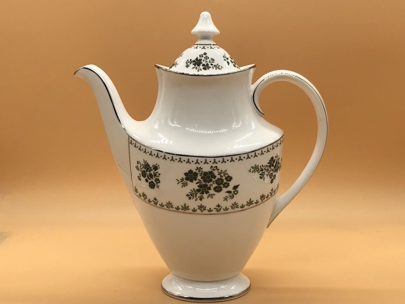 Royal Doulton China Valley Green Design 2 Pint Capacity Coffee Pot. H5015.