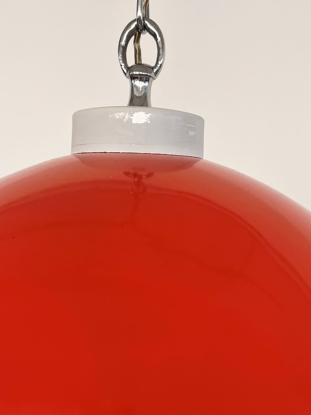1100.0 Italian Space Age Pendant Lamp In Metal With Glass Spheres, 1980s photo