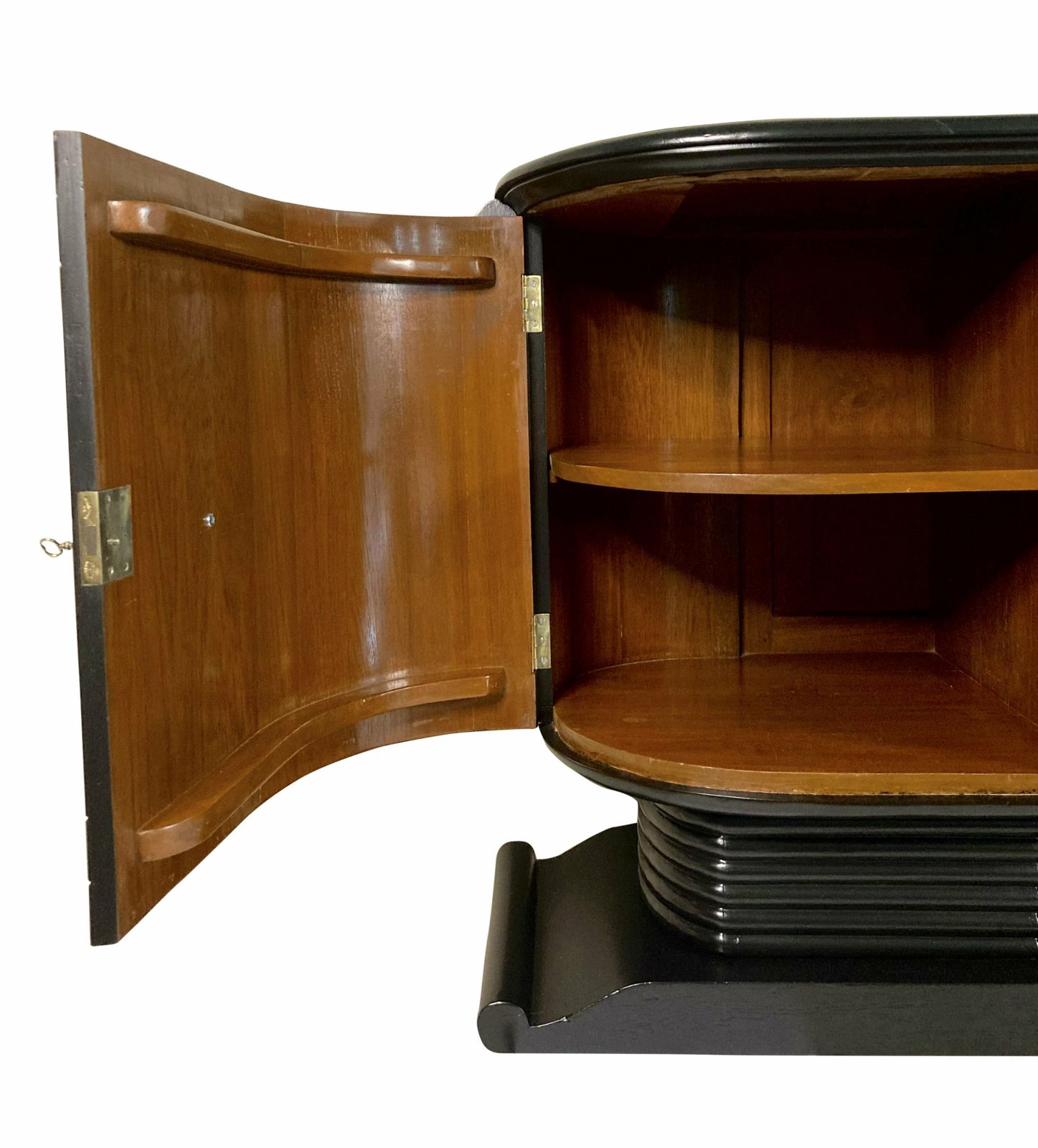 A French Mid Century Black Lacquered Bar Cabinet photo buy