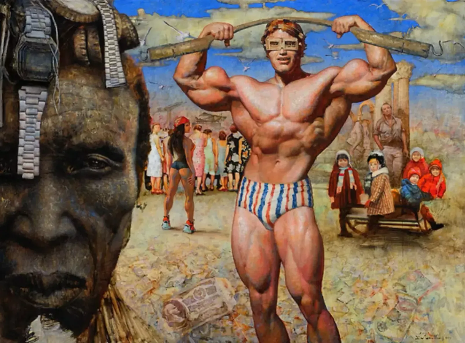 Giclée Print On Canvas, Cargo Cult, 2023, By Kartashov Andrey, Russia, 21st Century. 1 Of 250 Limited Prints.