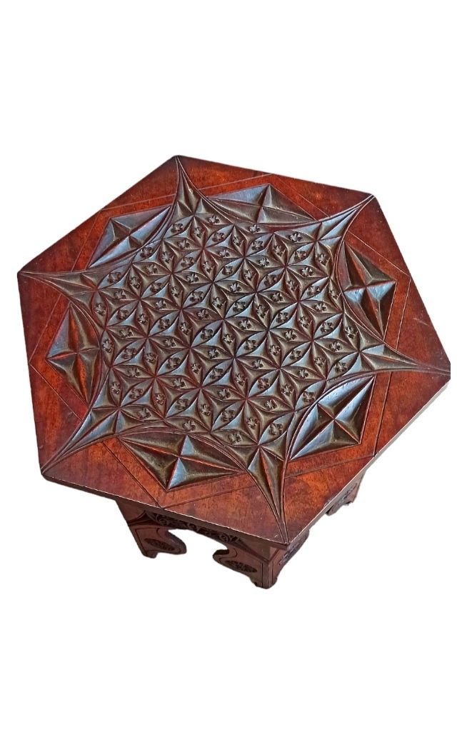 photo for sale A Moorish Mahogany Side Table By Liberty Of London