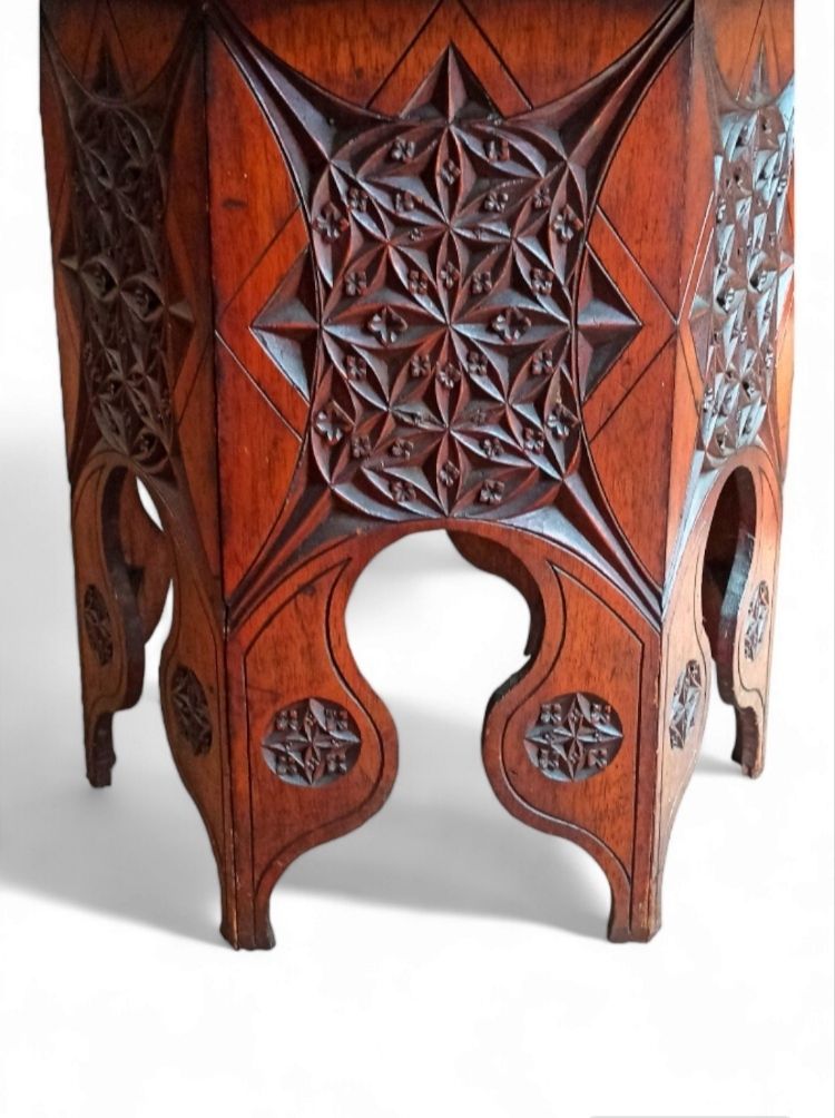 photo vinterior A Moorish Mahogany Side Table By Liberty Of London