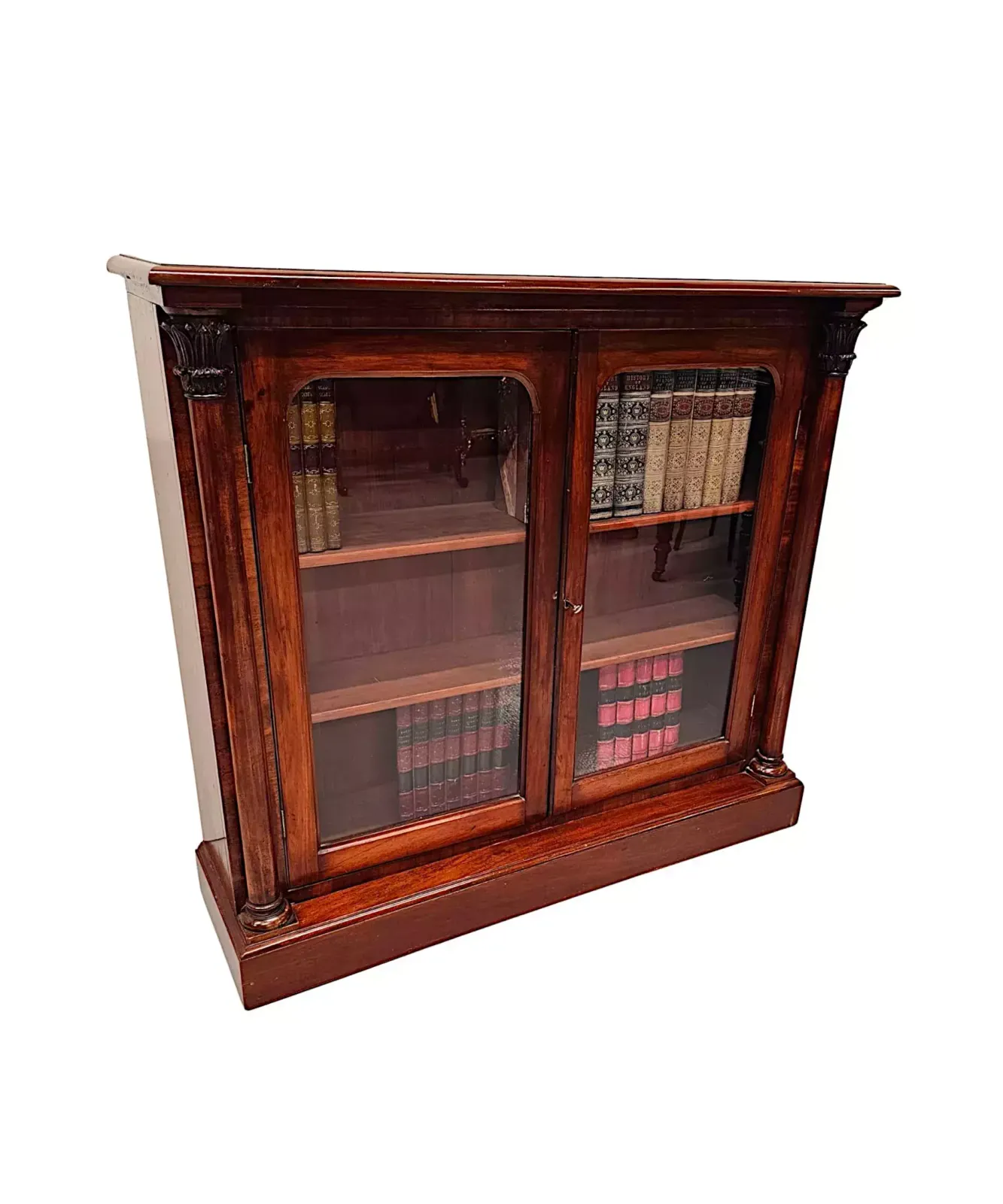 A Very Fine 19th Century Irish Mahogany Floor Bookcase In The Manner Of 'William And Gibton’ photo furniture