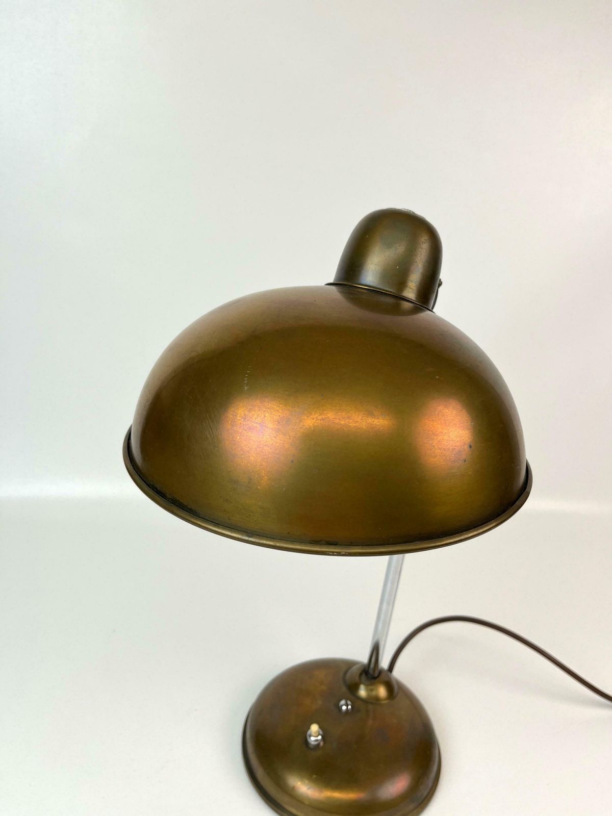 photo for sale Rare Bauhaus Brass Desk Lamp Art Deco Office By Helo Germany