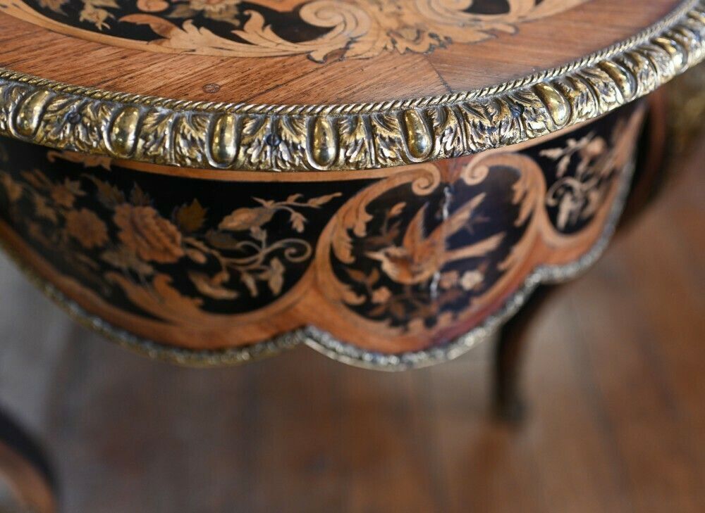 photo for sale Napoleon III Centre Table Inlay Violin Form
