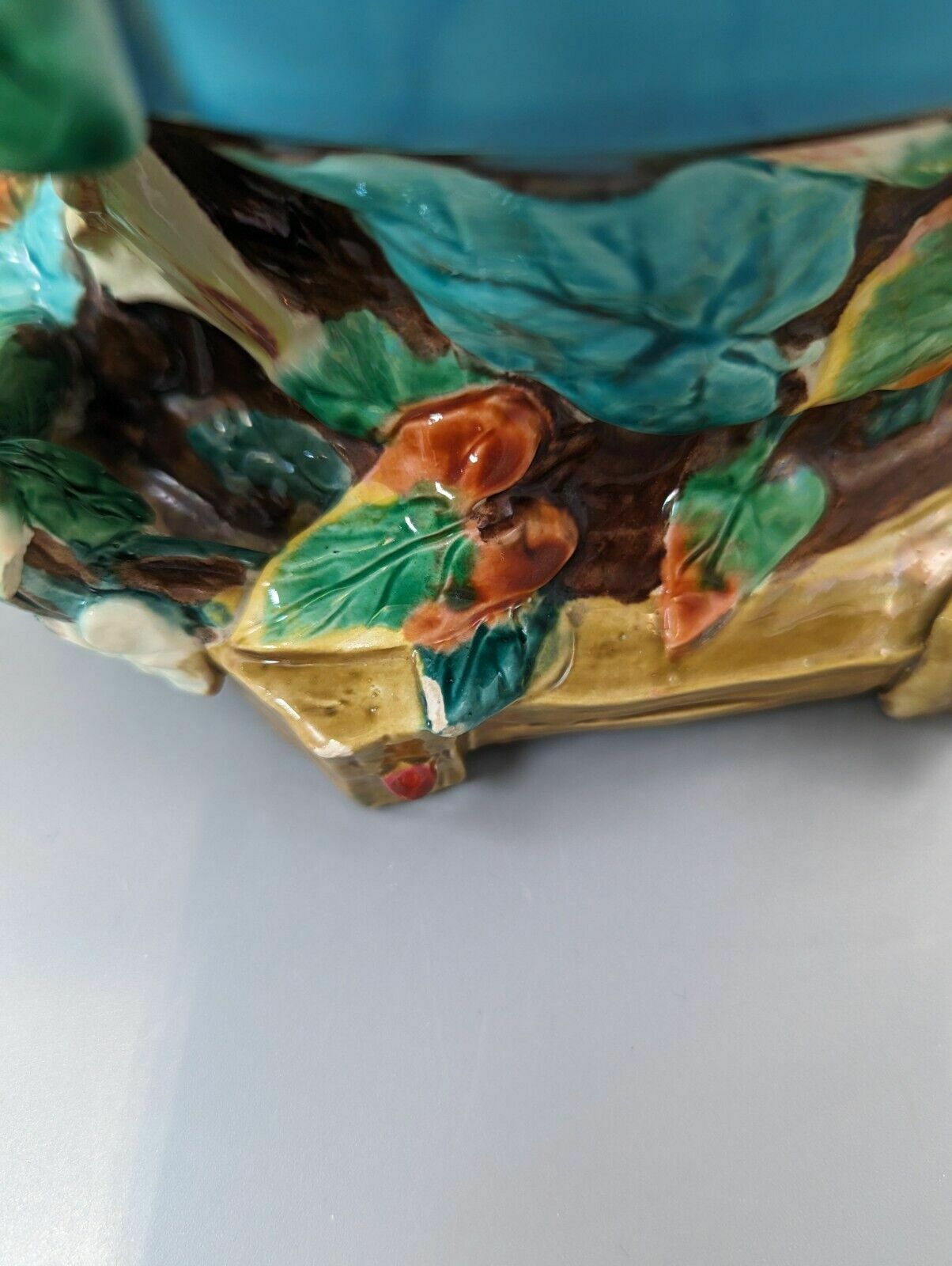 photo vinterior Rare Majolica Jardiniere Planter By Royal Worcester, C. 1876