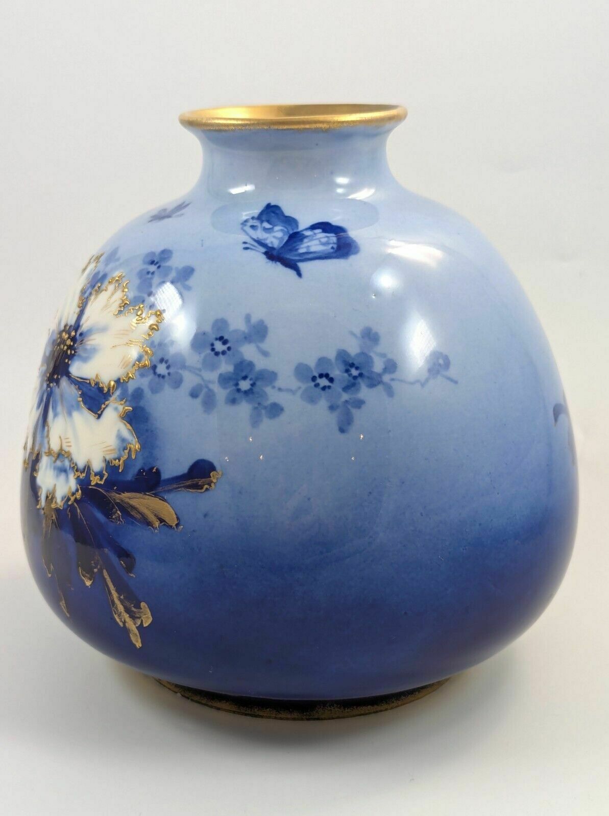 Antique Porcelain Blue Vase By Ernst Wahliss, Vienna, C. 1894 1900 photo furniture