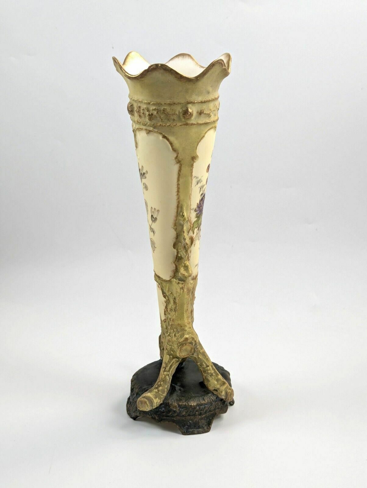 Antique Ernst Wahliss Porcelain Cornucopia Vase, C. 1897. photo Home Decor