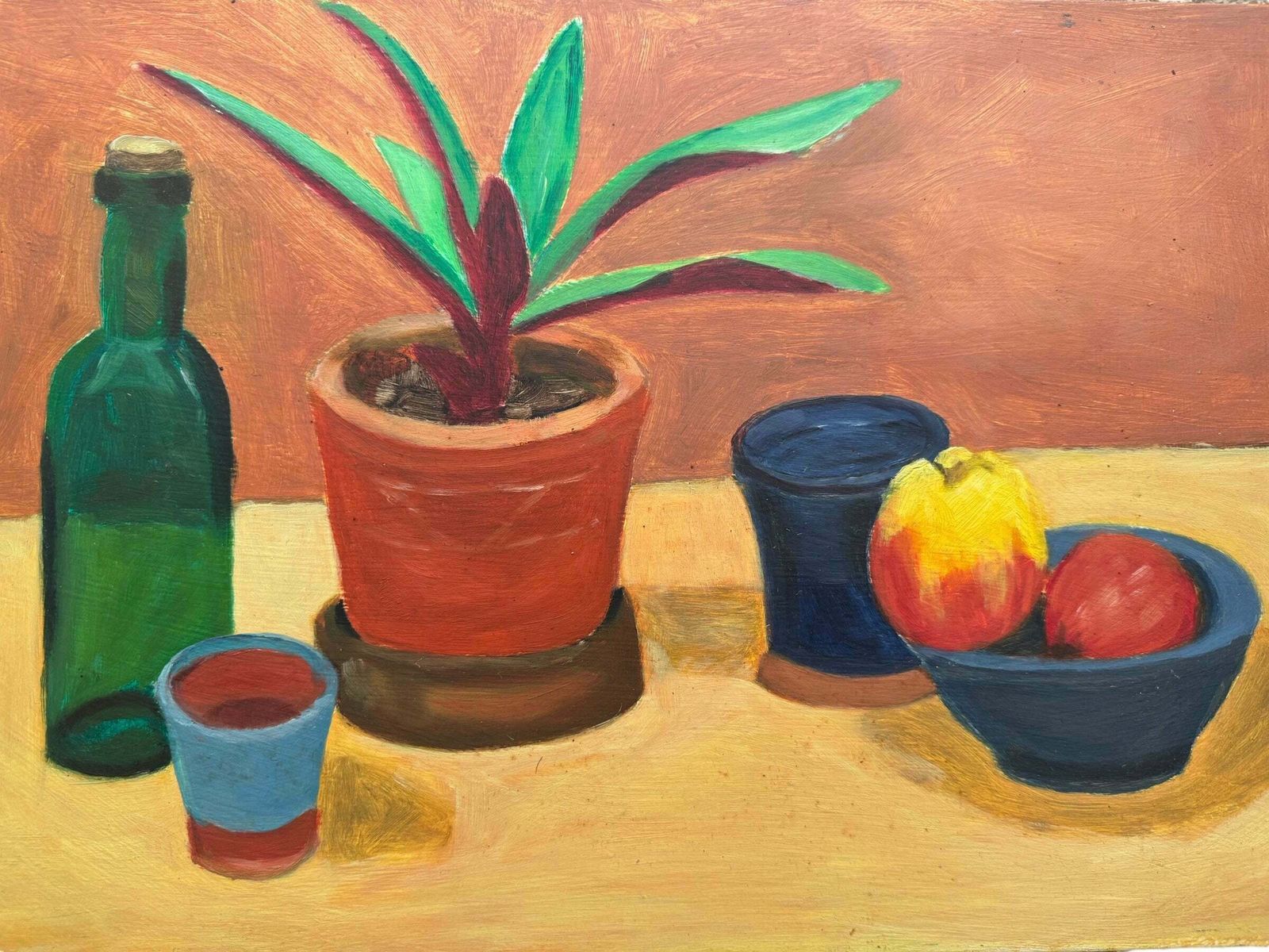 Bright Still Life | Original Oil Painting On Board, Unsigned photo for sale