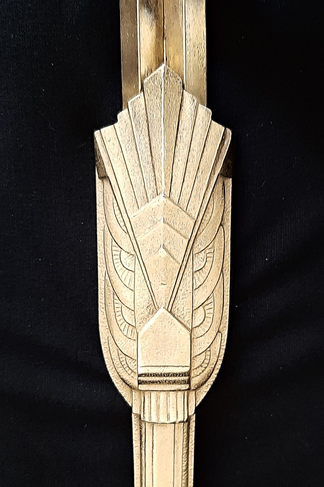 Art Deco Large Wall Sconce Stunning Geometric Design France C 1930s photo vintage