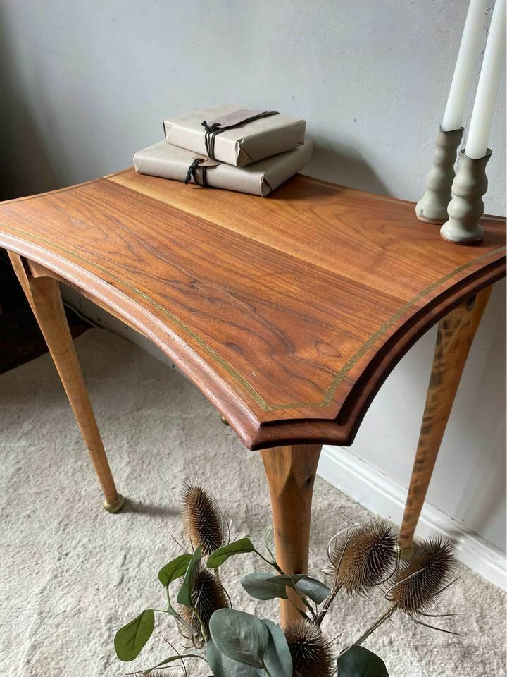 Vintage Side Table Coffee Table With Gold Leaf Detailing photo Furniture