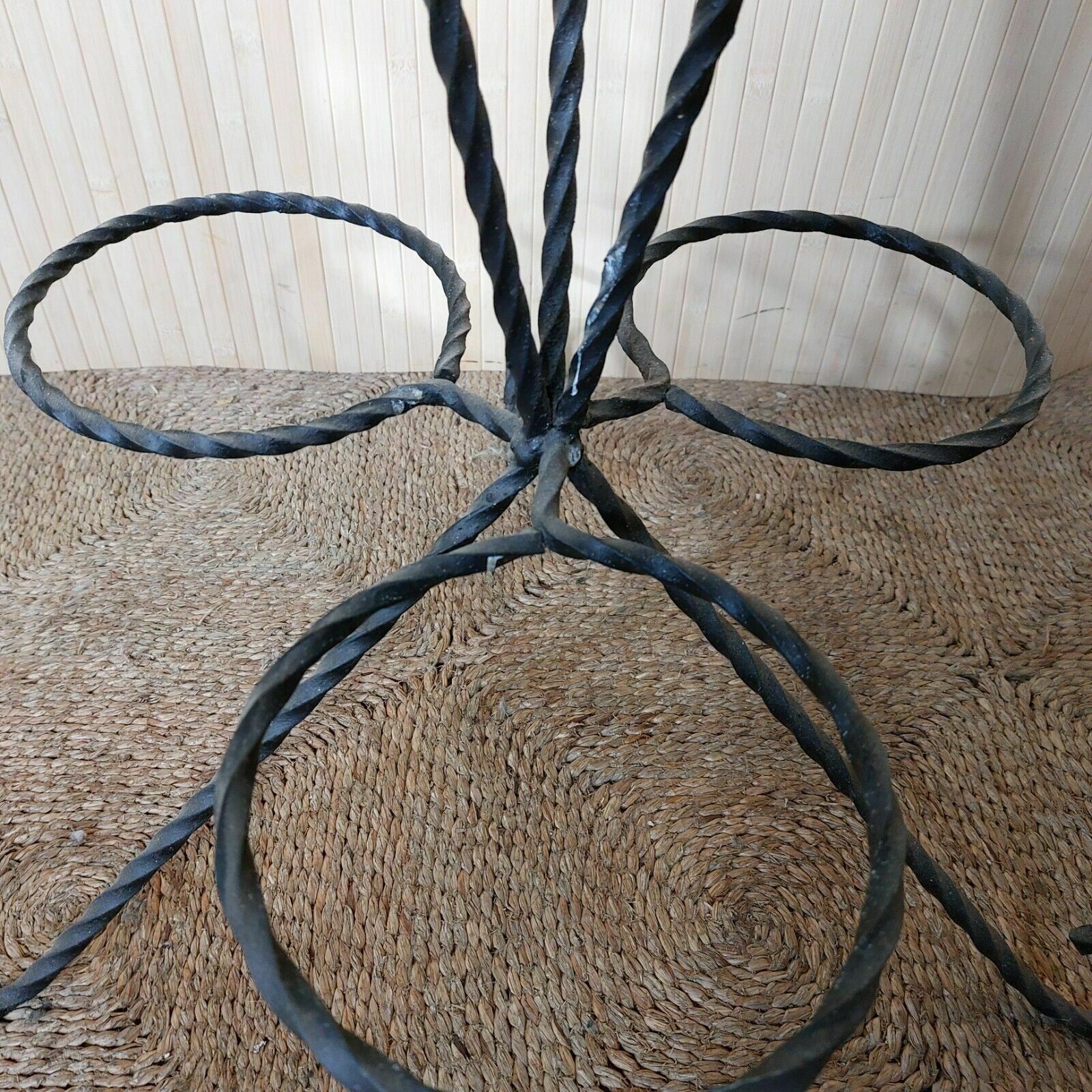 Fab Vintage Retro Mid Century 50s 60s French Wrought Iron Multi Pot Plant Stand photo vintage