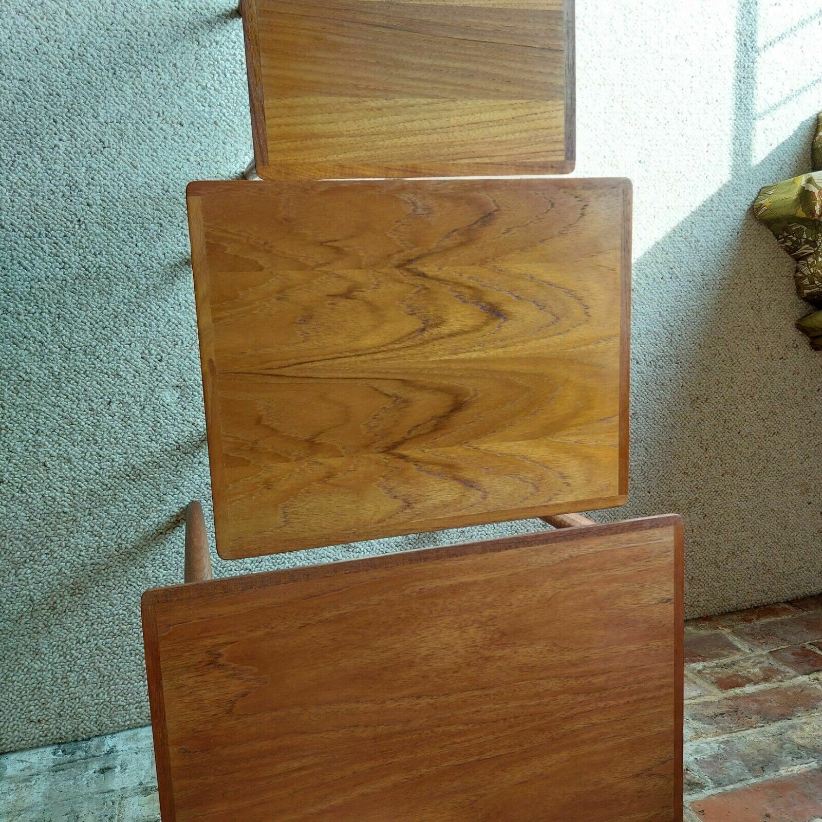 Fab Vintage Mcm 1960s Danish Set Of 3 Nesting Tables By H. W. Klein For Bramin photo Furniture
