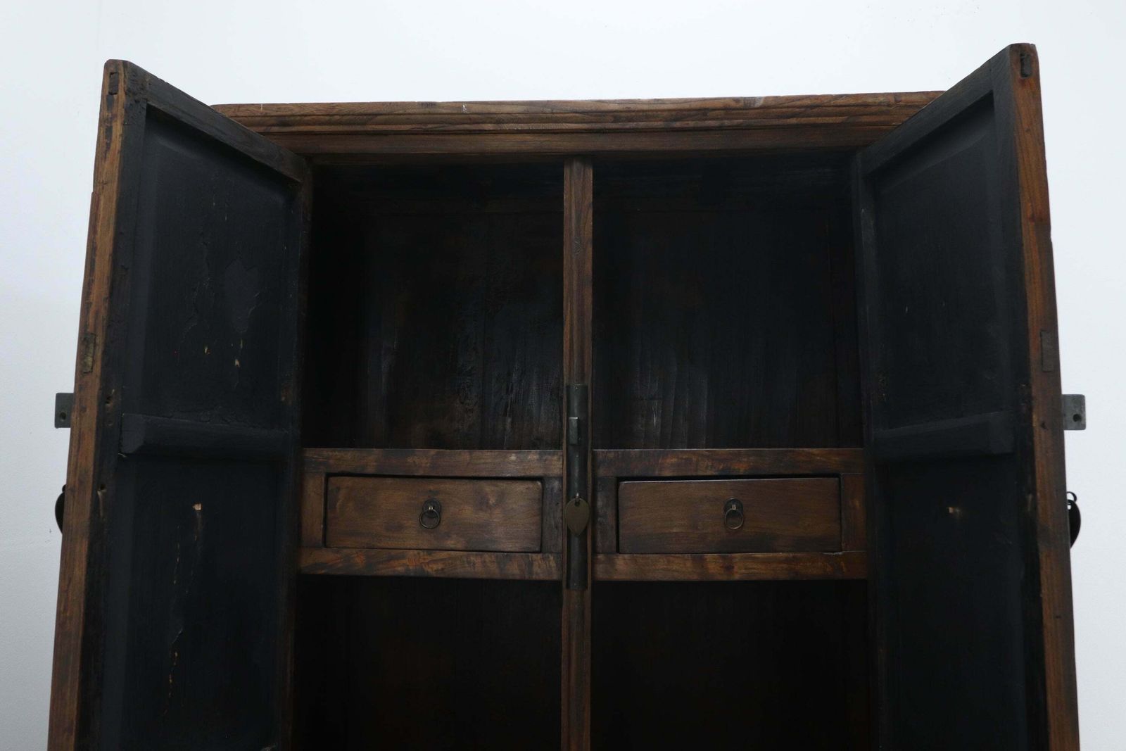 19th Century Chinese Red Elm Taper Cabinet From Shandong photo vinterior