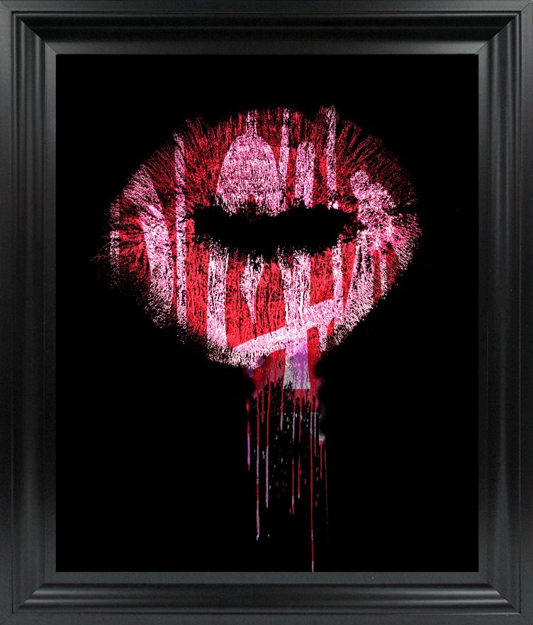 Lipstick Boy Red Lip Art, Graffiti Print A1 photo furniture