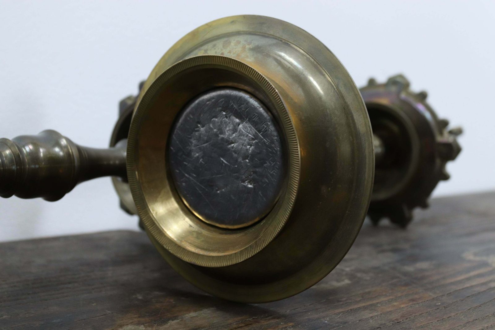 Lighting Brass Indian Temple Diya Oil Lamps Mid 20th Century photo