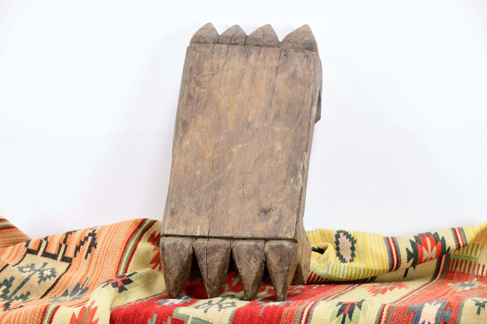 Carved Wooden Bajot From Nagaland Late 19th Century (1) photo for sale