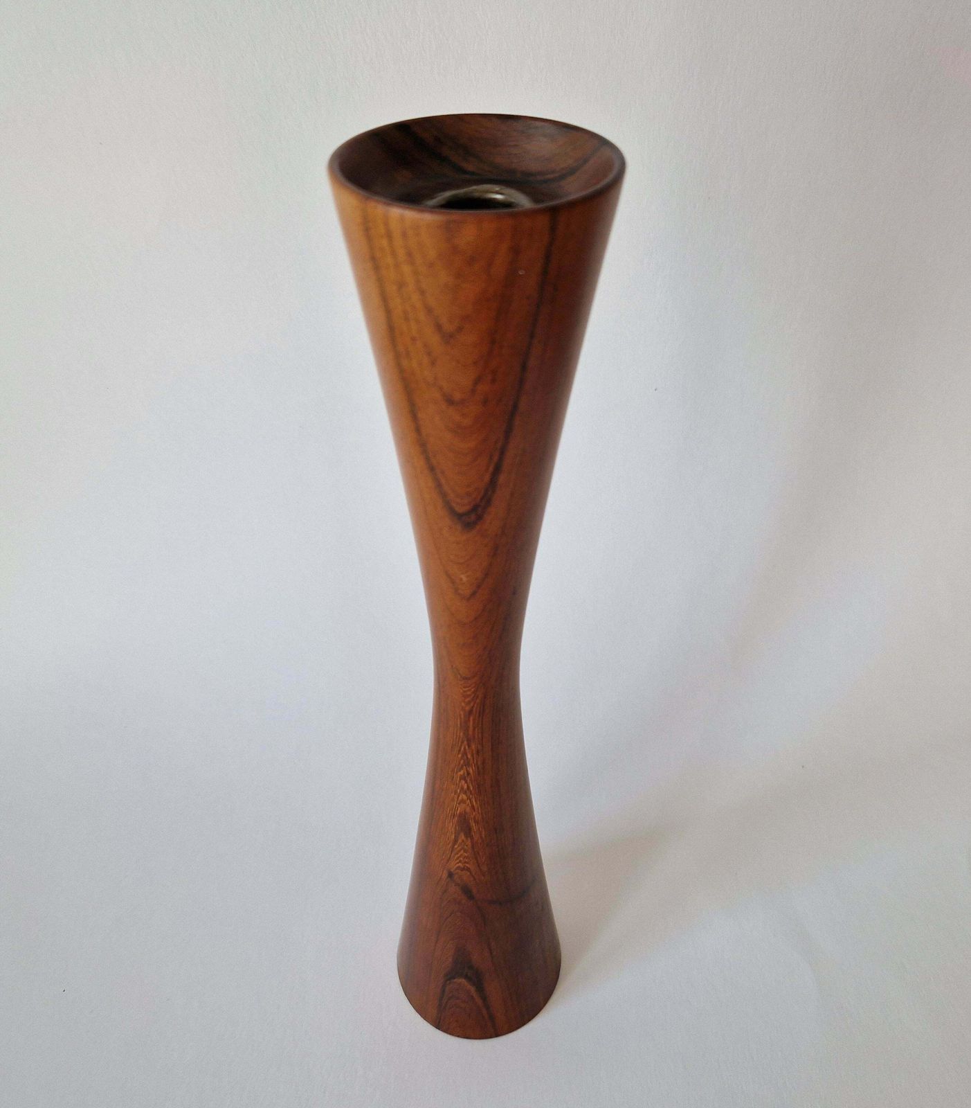 Midcentury Rare Rosewood Candleholder Casa Finland, Brazil, 1970s photo for sale