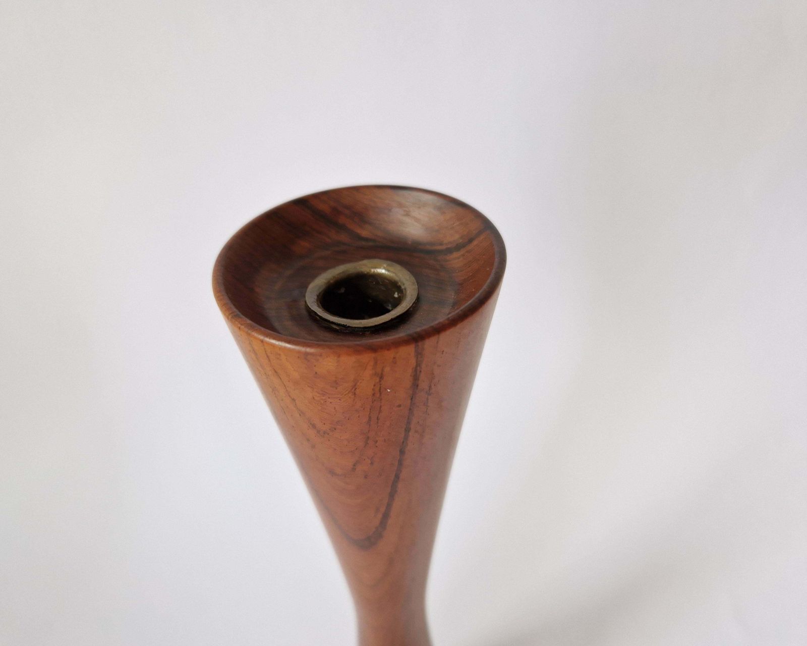 Midcentury Rare Rosewood Candleholder Casa Finland, Brazil, 1970s photo buy