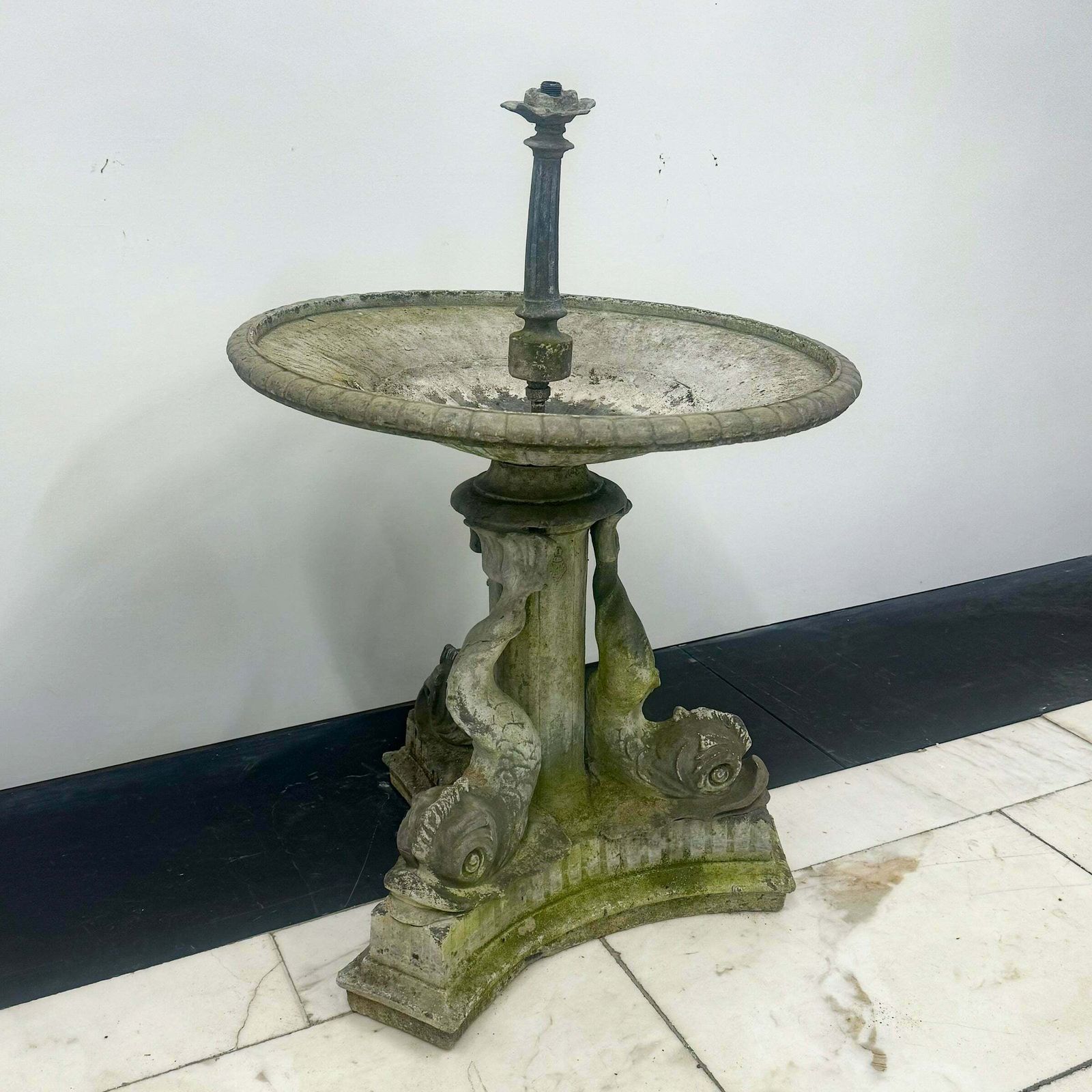 Antique Lead Garden Water Fountain photo for sale