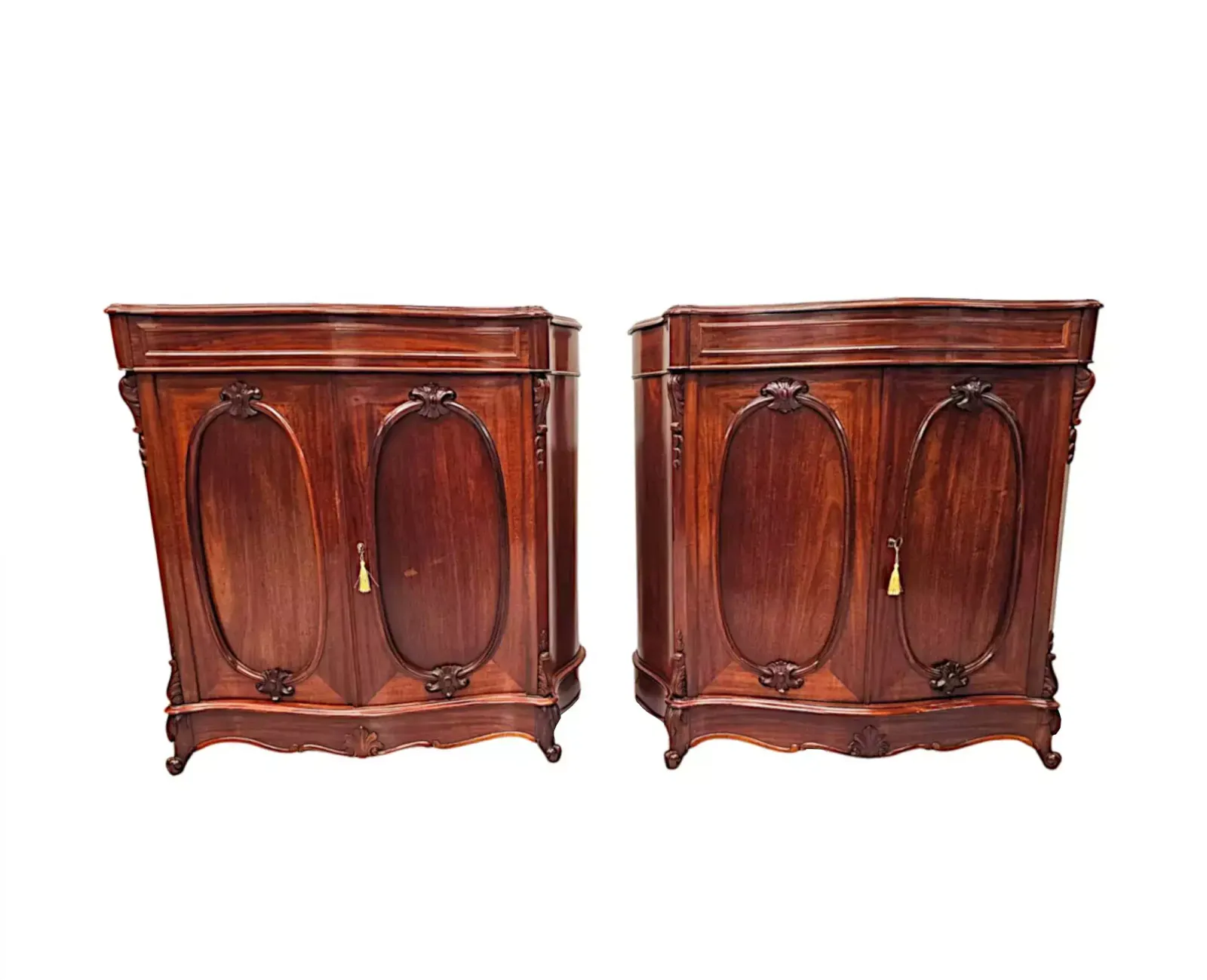 A Stunning Pair Of 19th Century Two Door Side Cabinets