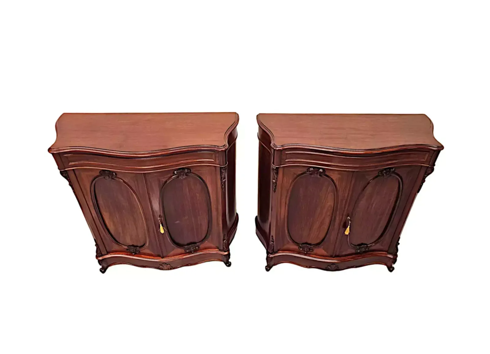 A Stunning Pair Of 19th Century Two Door Side Cabinets photo furniture