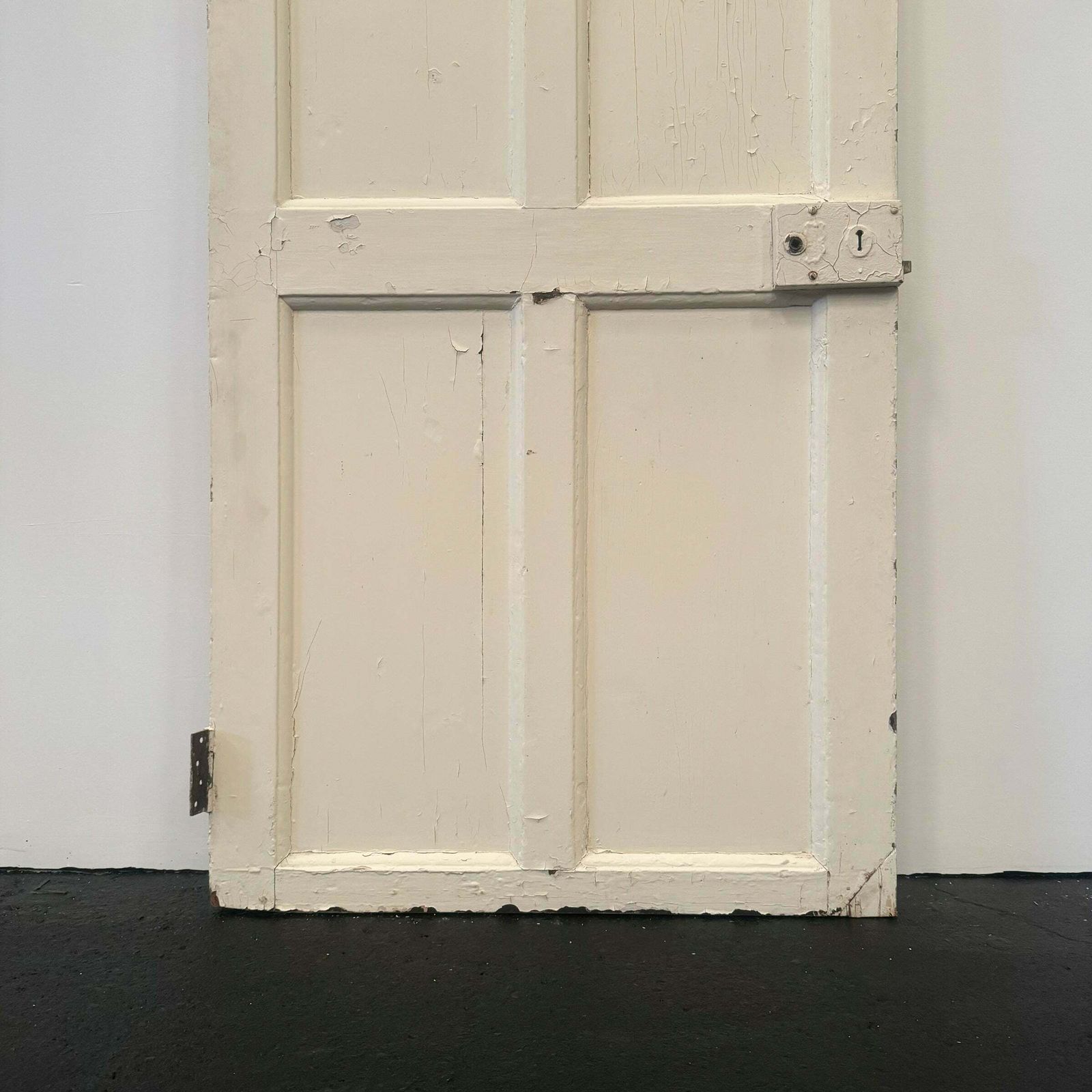 Georgian Solid Pine Panelled Door   205cm X 85.5cm photo for sale