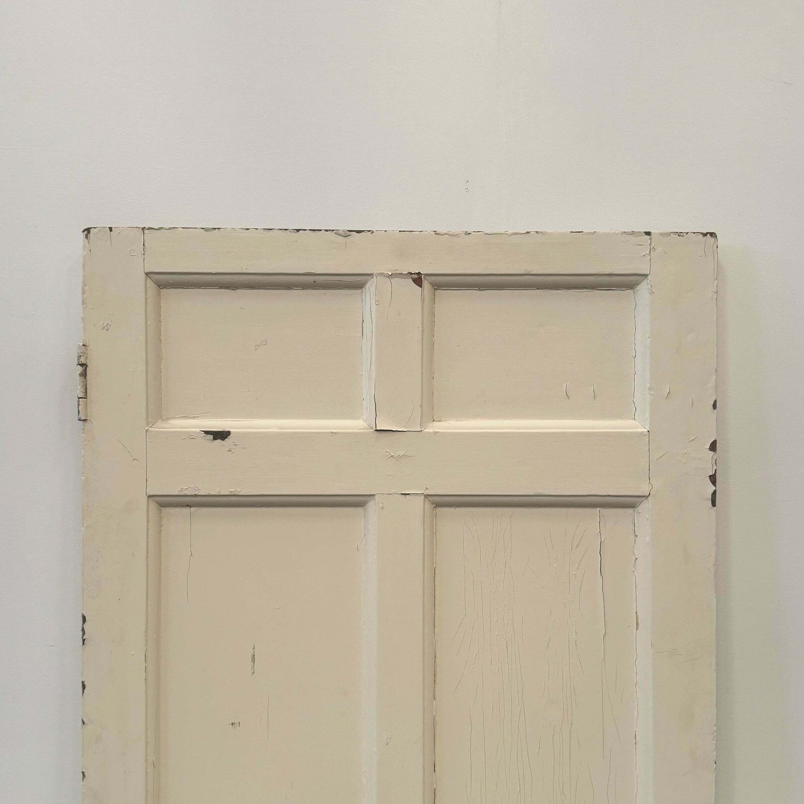 Georgian Solid Pine Panelled Door   205cm X 85.5cm photo vintage