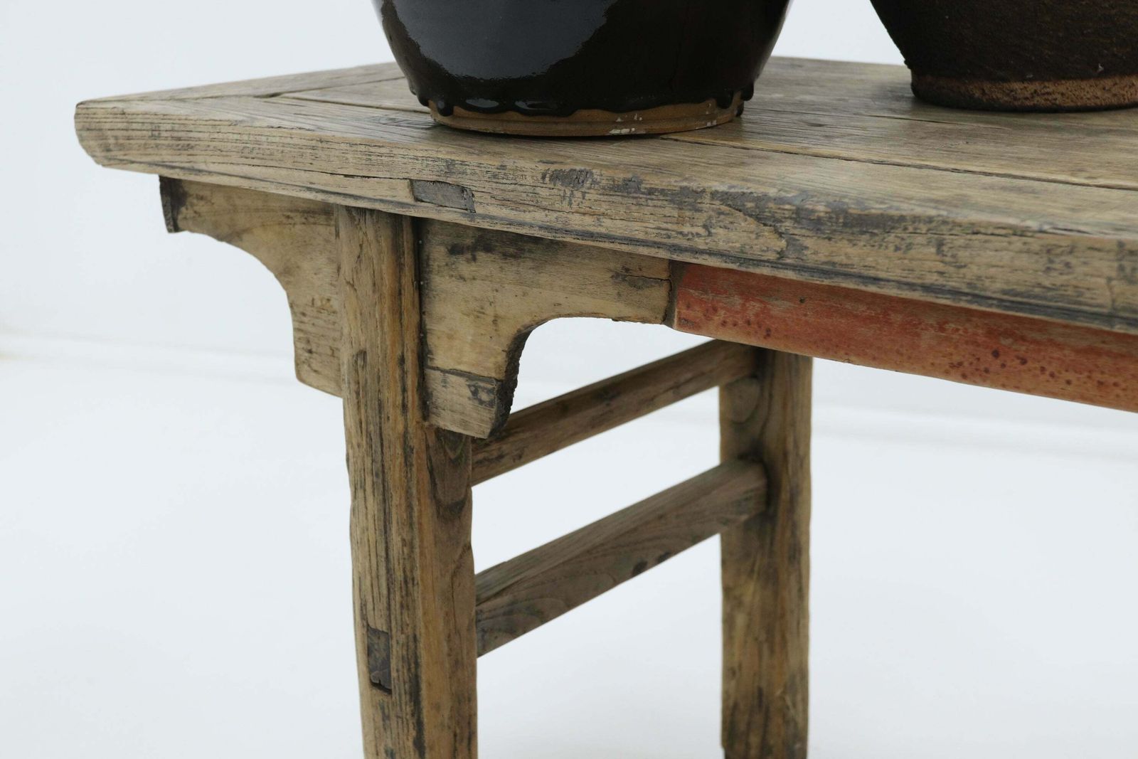 Large Rustic Wooden Chinese Bench (1) photo buy