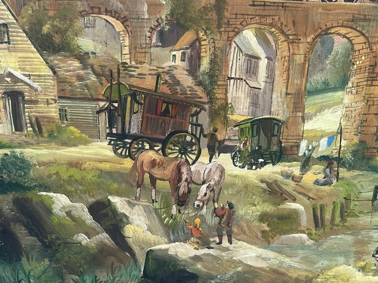 Middleton Railway, Leeds, Industrial Revolution Oil Painting, Highly Detailed. photo vinterior