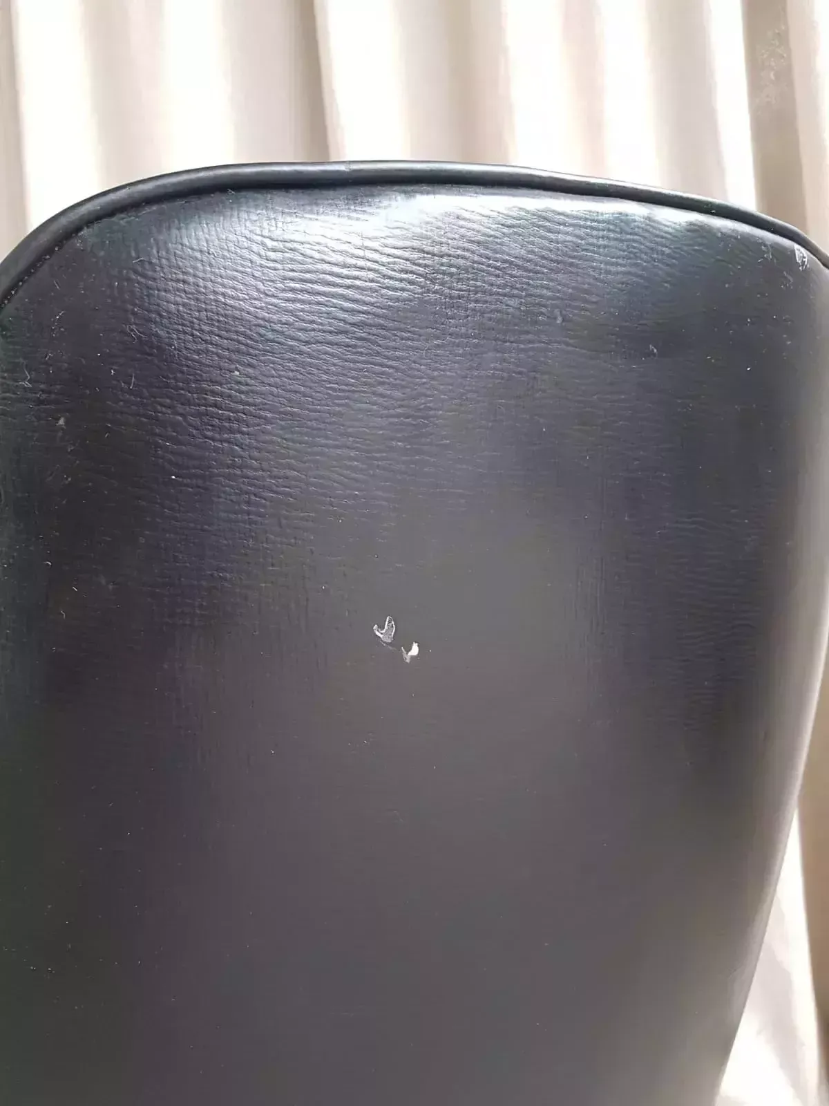 207.0 Vtg Mid Century Vinyl Leather Cocktail Chair Retro Danish Italian Design R536 photo