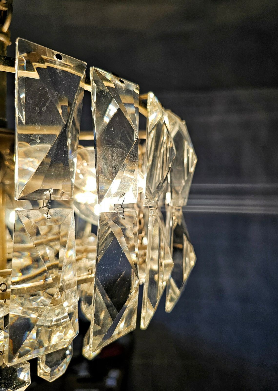 photo furniture 1 Of 3 Mid Century Modern Nickel Plated Crystal Chandelier By Bakalowits And Sohne // Made In Austria In 1960s