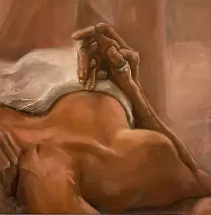 Meryem Tayganskaya, Nude Painting, Oil On Canvas, 21st Century