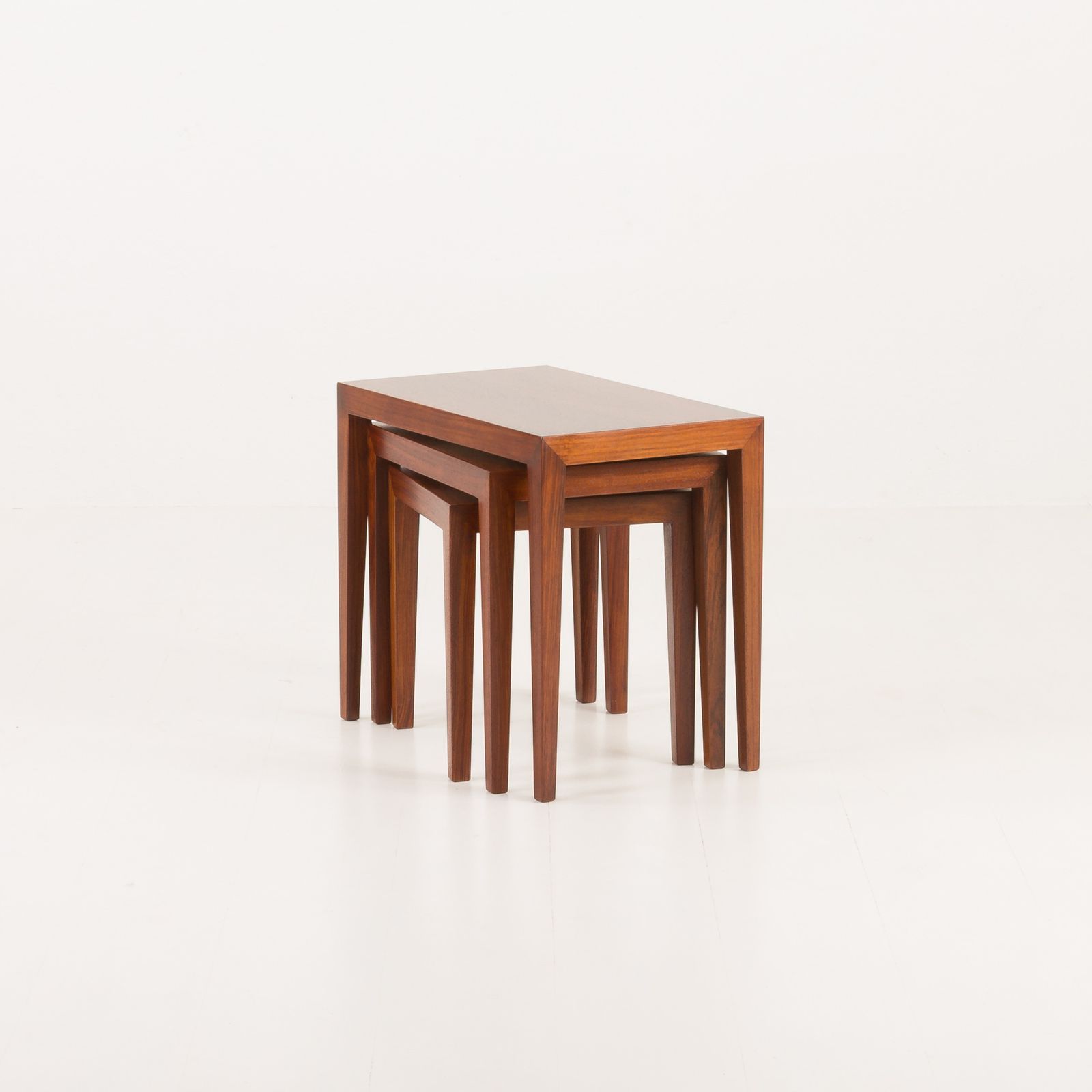 Severin Hansen Rosewood Nesting Tables, Haslev, Denmark, 1960s. Set Of 3 photo buy