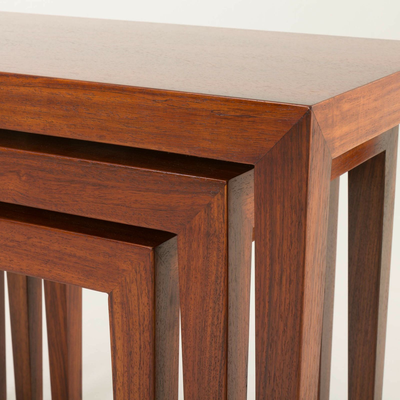 1228.0 Severin Hansen Rosewood Nesting Tables, Haslev, Denmark, 1960s. Set Of 3 photo