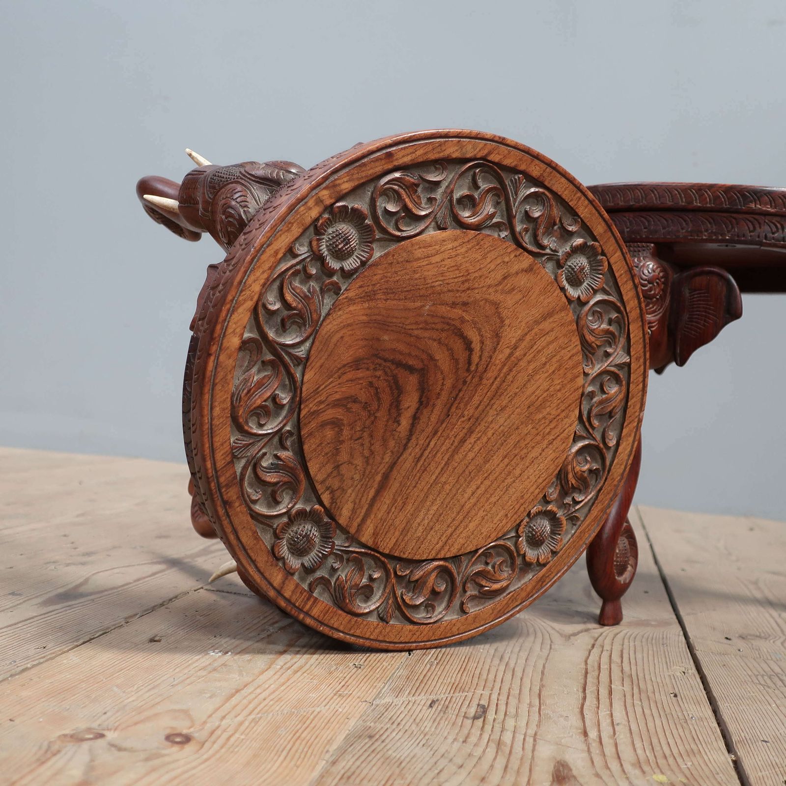 Pair Of Diminutive Anglo Indian Elephant Tables photo buy