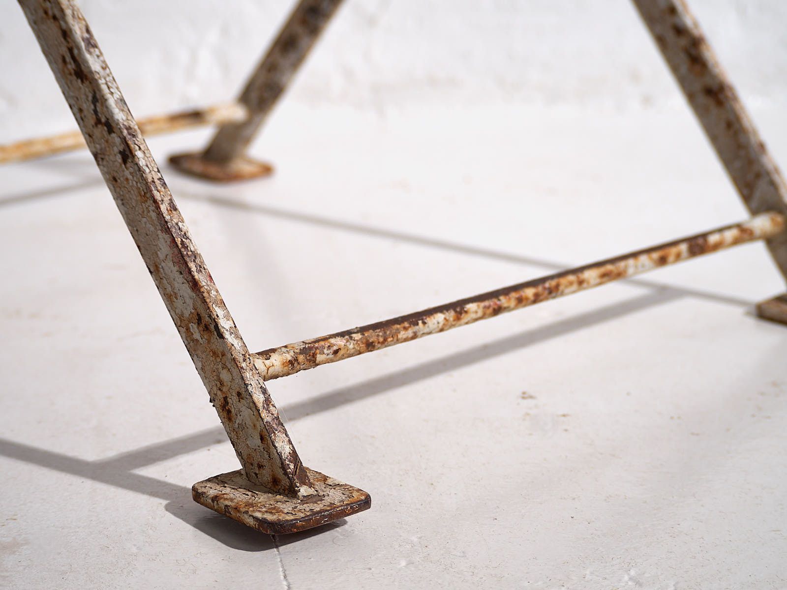 photo for sale Antique Red Garden Folding Chairs (C.1920). Set Of 4 Pieces