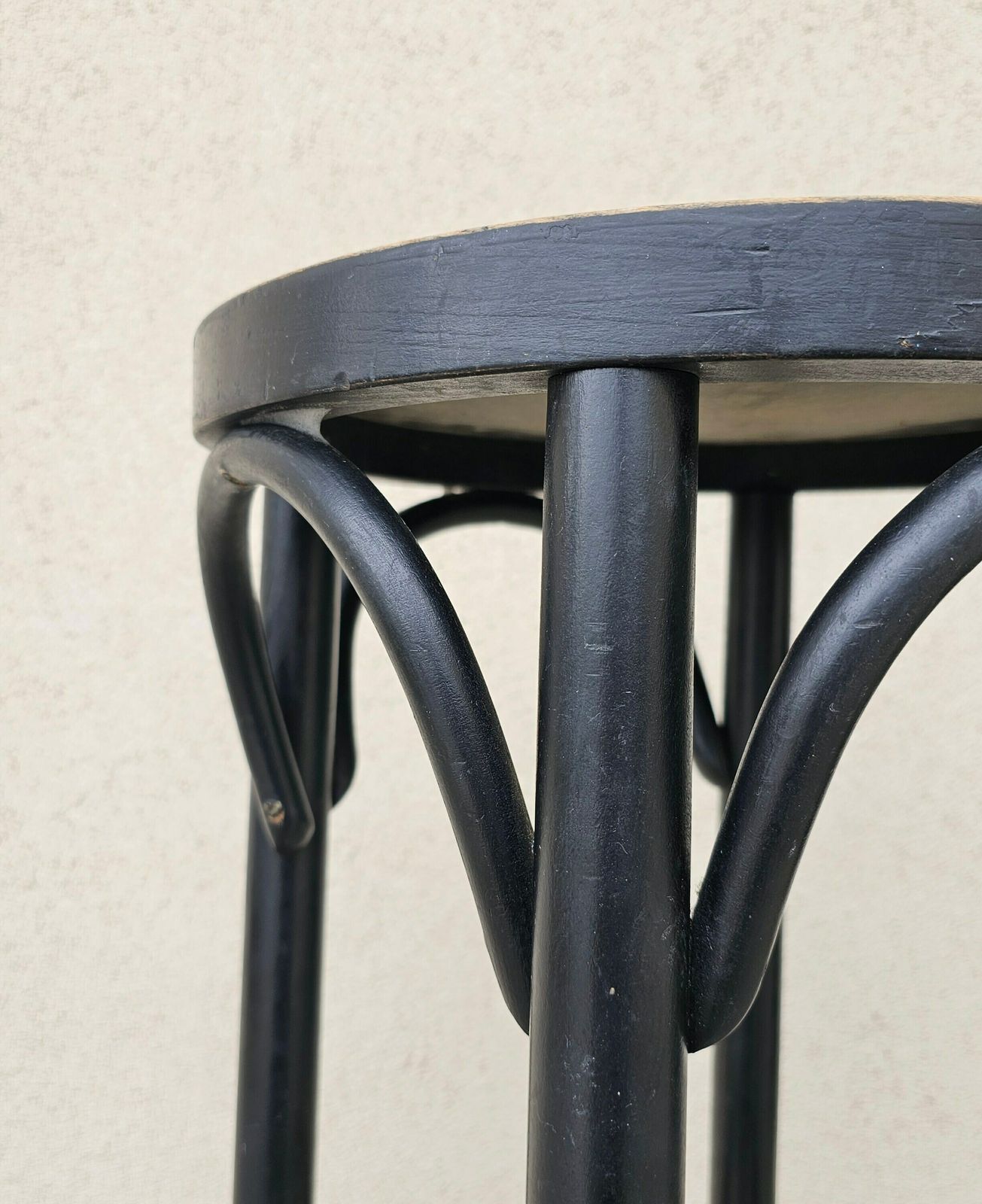 Set Of 3 Vintage Bar Stools Done In Beech Benrwood By Mundus // Made In Yugoslavia In 1970s photo 1000.0