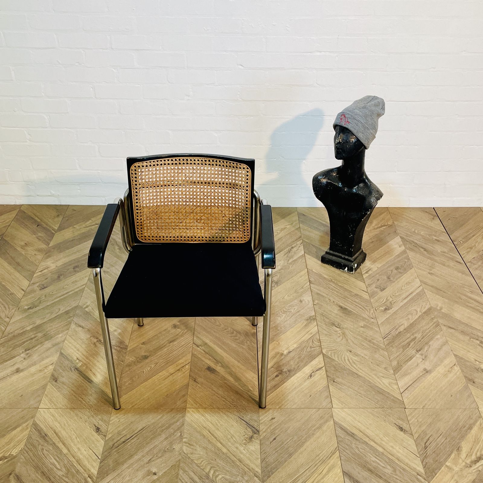 Mid Century Modern Chrome Chair After Marcel Breuer photo vinterior