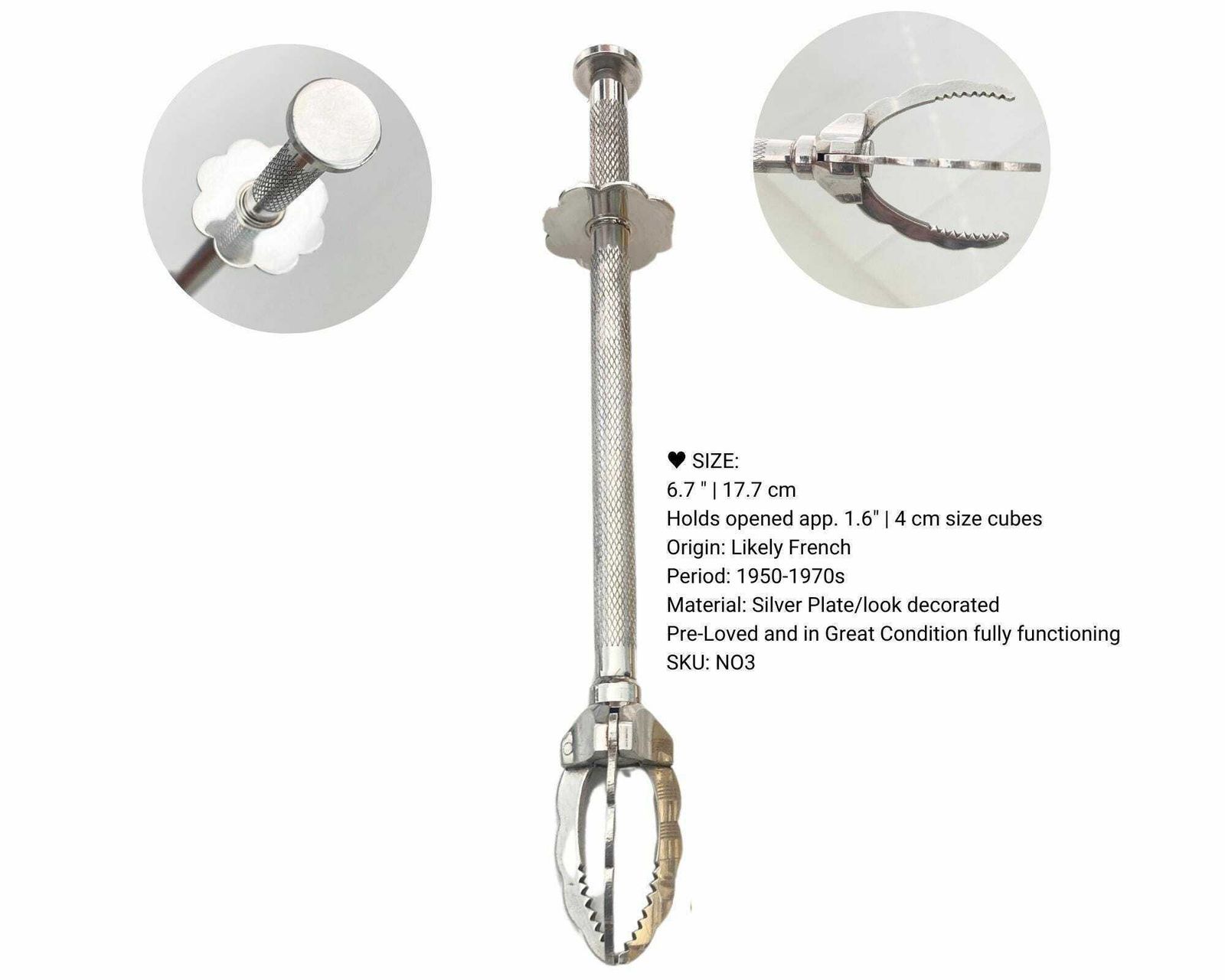 Ice Tongs And Ice Cube Grabber | 1pcs | Automatic Bar Tools photo Home Decor