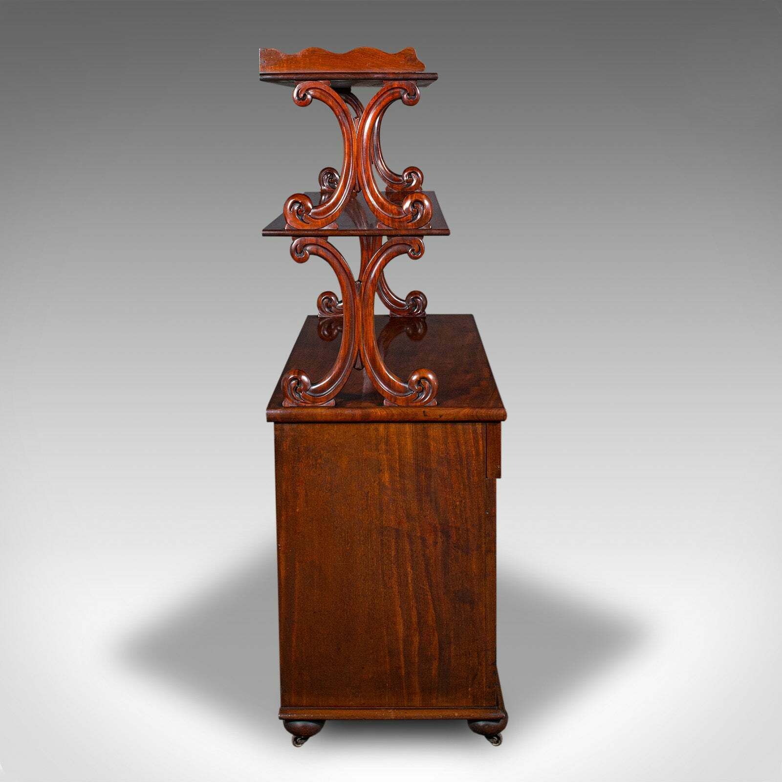 Large Antique Buffet Server, English, Side Cabinet, Display Whatnot, Victorian photo Furniture