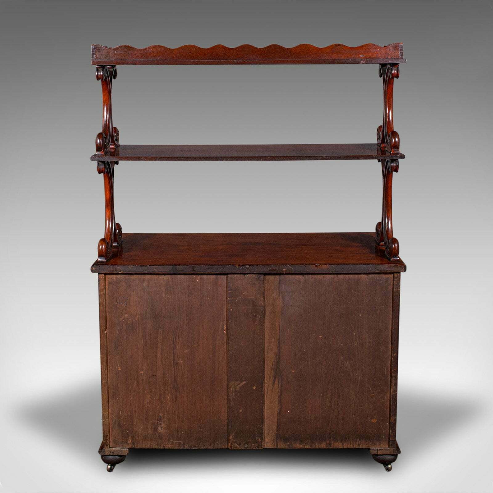 Large Antique Buffet Server, English, Side Cabinet, Display Whatnot, Victorian photo vinterior