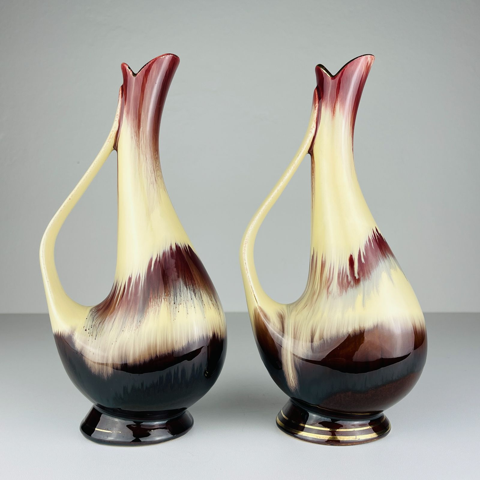 Mid Century Ceramic Vases By Bay Keramik, West Germany, 1960s, Set Of 2 photo furniture