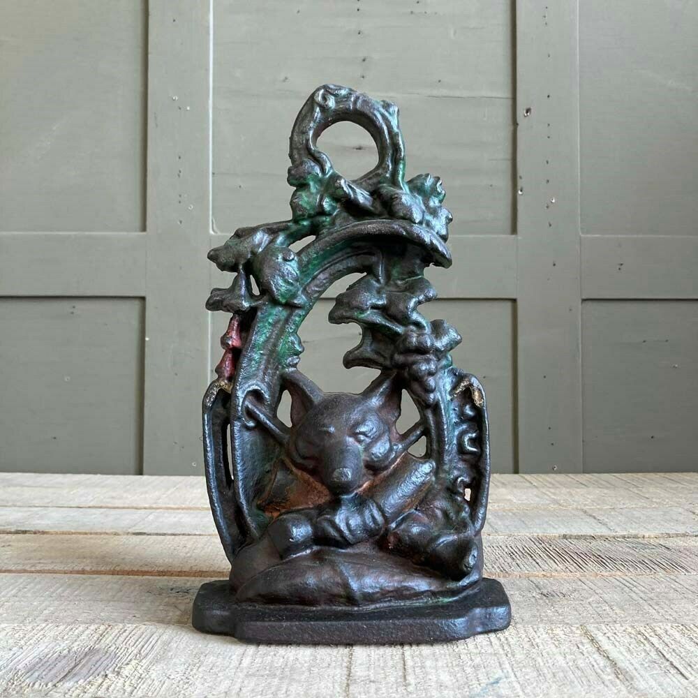 Victorian Fox Door Stop, 1800s photo Home Fixtures