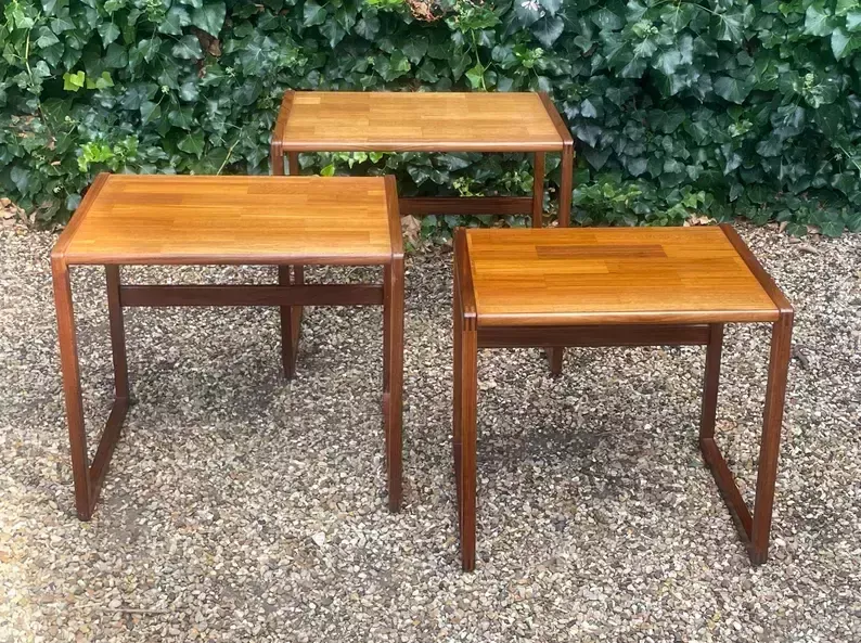 Vintage 1970’s Nest Of Tables, 1970s photo vintage