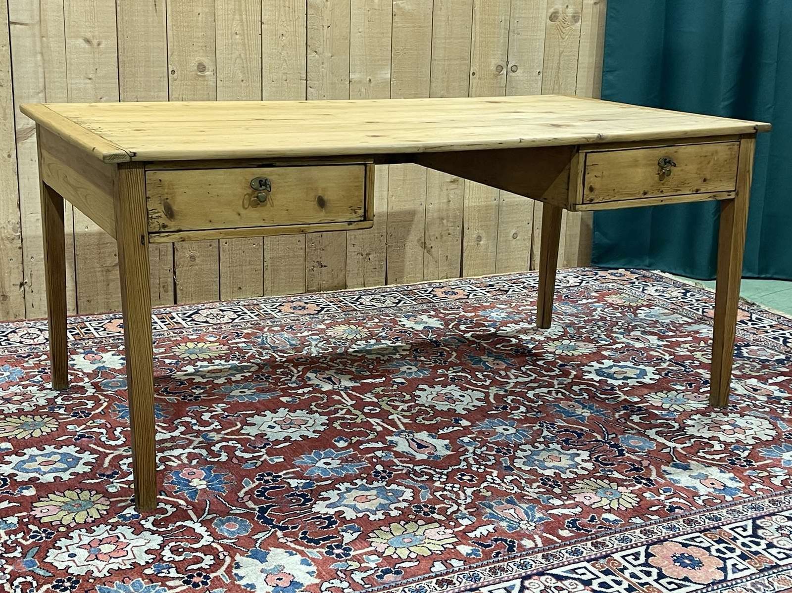 Flat Desk From The Beginning Of The 20th Century In Fir photo 1560.0