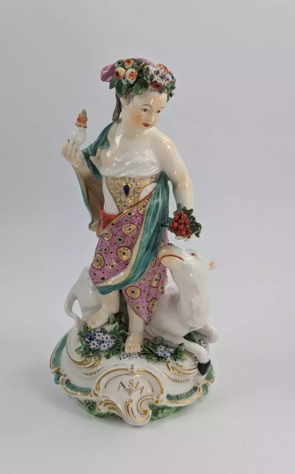Derby Porcelain Allegorical Figure Of Asia, C. 1760 photo vintage
