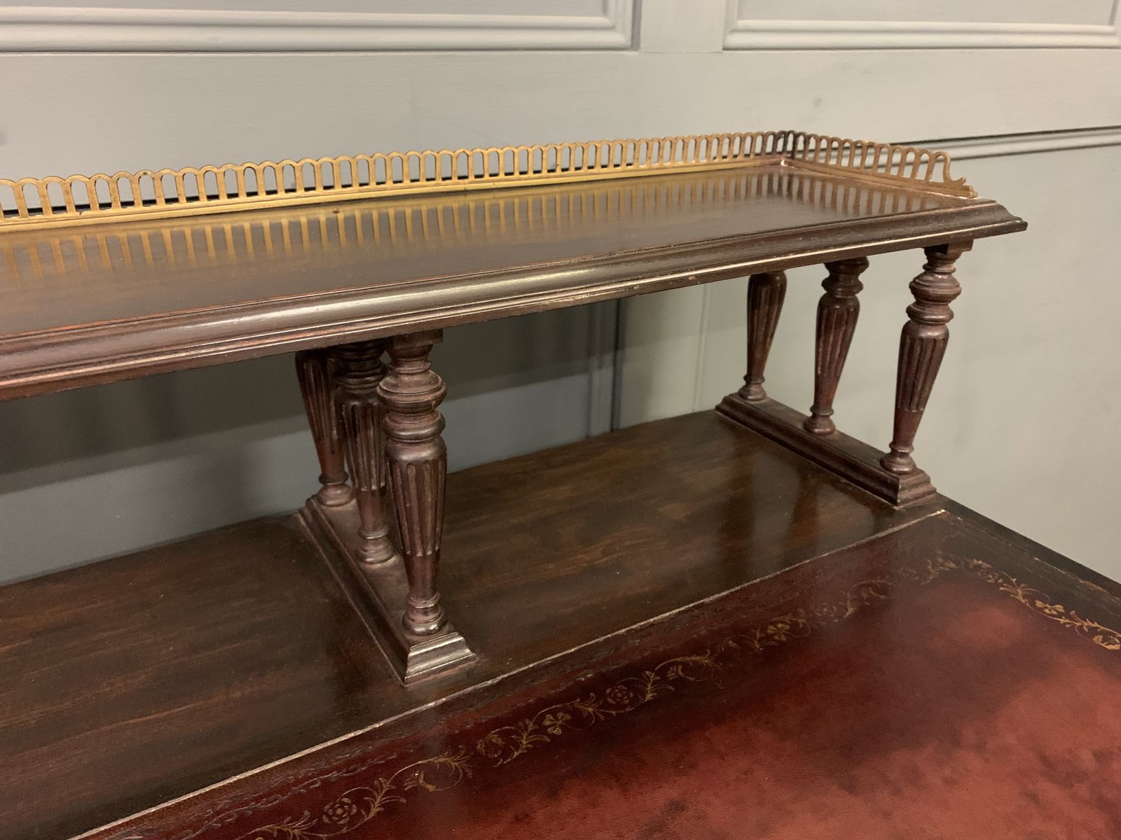 Inlaid Mahogany Writing Desk By Collinson And Lock photo buy