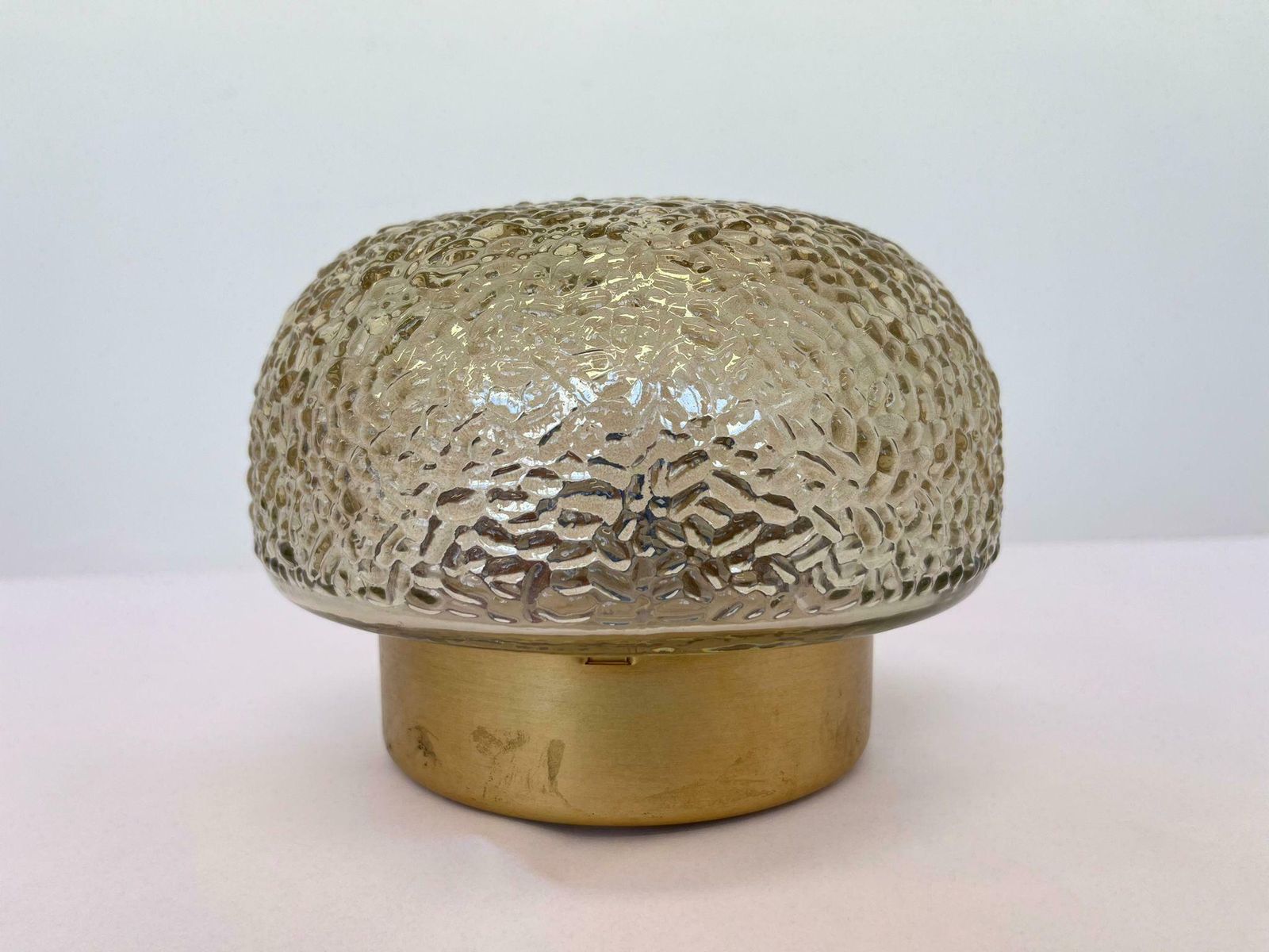 Midcentury Rare Flush Mount, Ceiling Or Wall Lamp, Germany, 1970s photo for sale