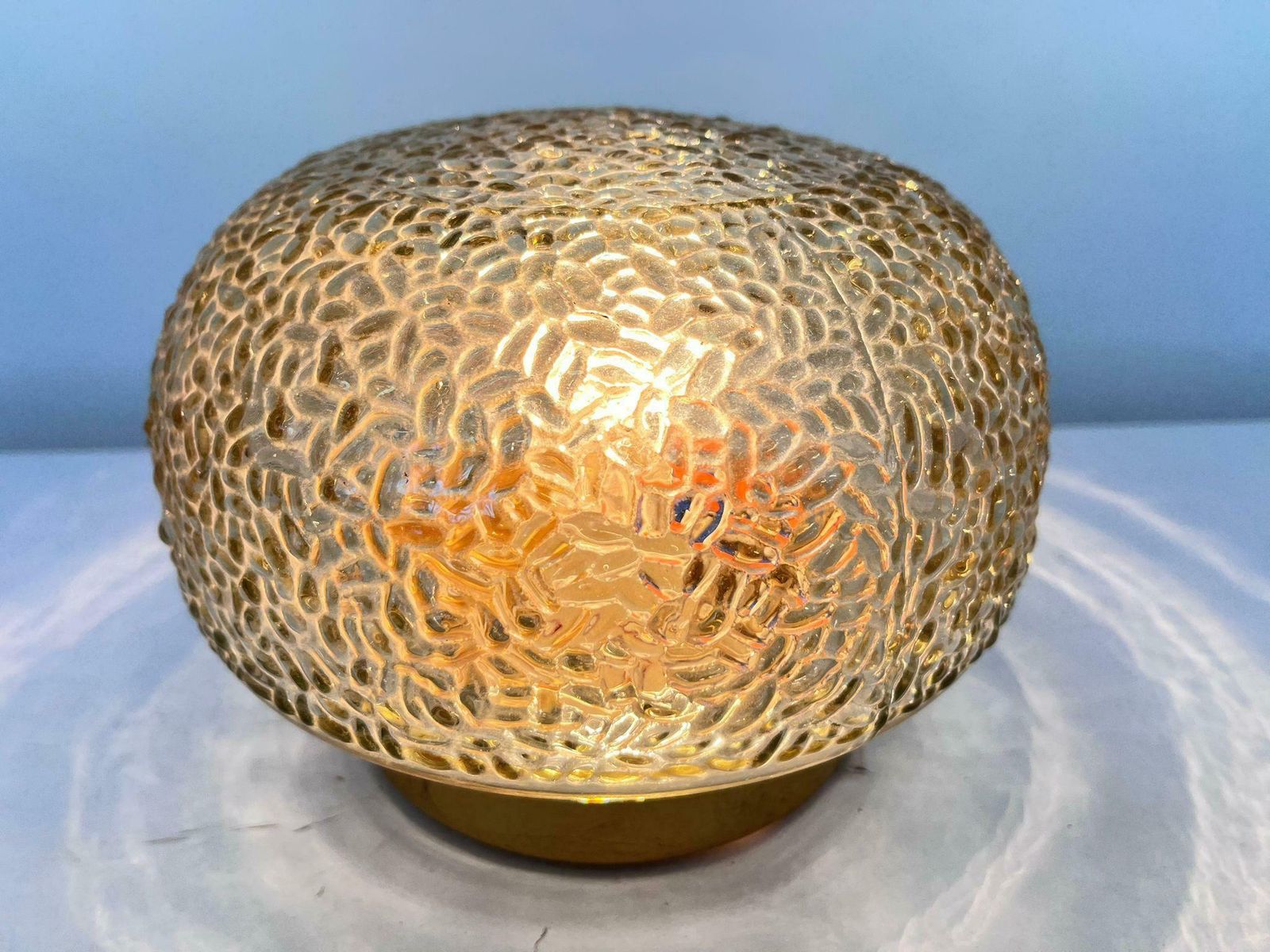 Midcentury Rare Flush Mount, Ceiling Or Wall Lamp, Germany, 1970s photo Lighting